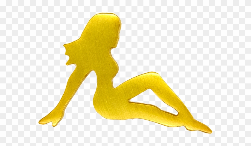 Girl Silhouette Pin, Gold - Girl Silhouette Pin, Gold #1564035