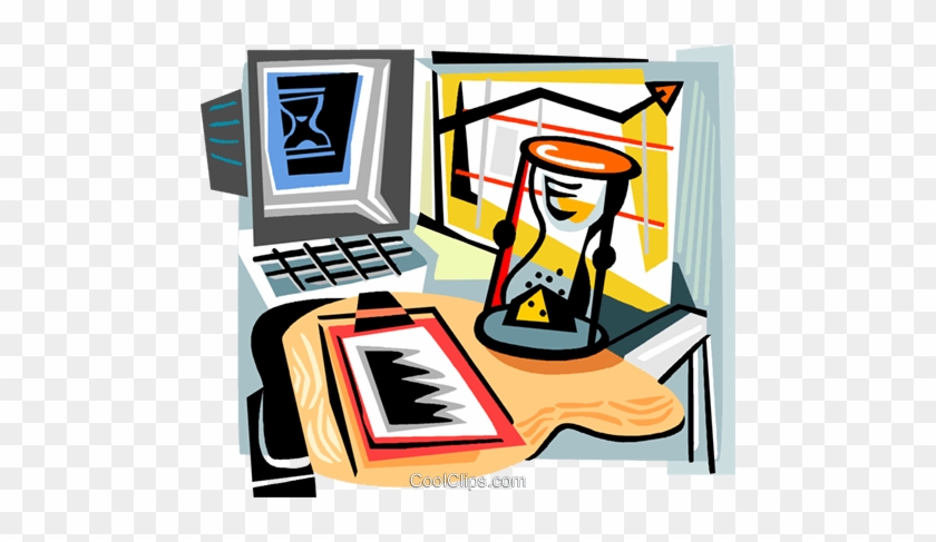 Hourglass Sitting On An Office Desk Royalty Free Vector - Hourglass Sitting On An Office Desk Royalty Free Vector #1564379