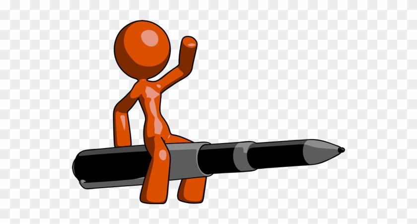 Orange Design Mascot Woman - Orange Design Mascot Woman #1565935