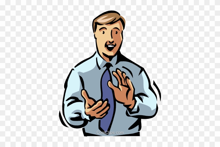 Businessman Clapping Royalty Free Vector Clip Art Illustration - Businessman Clapping Royalty Free Vector Clip Art Illustration #1566032