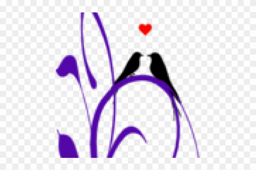 Love Birds Clipart Purple - Love Birds Clipart Purple #1567618