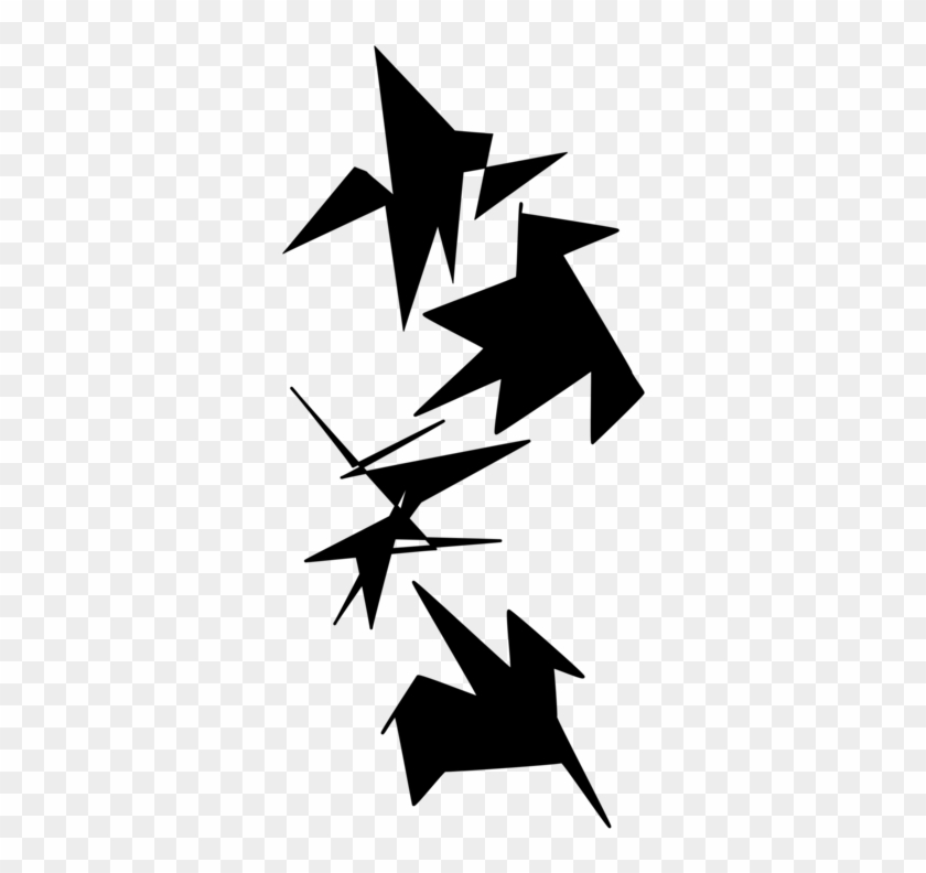 Line Angle Leaf Star Black M - Line Angle Leaf Star Black M #1567662