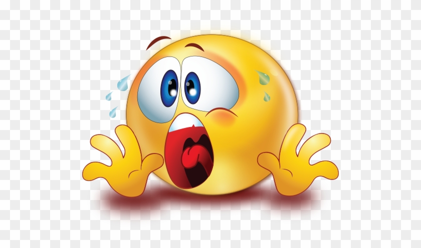 Frightened Scared Face With Sweat Smiley Emoji Sticker - Frightened Scared Face With Sweat Smiley Emoji Sticker #1569927