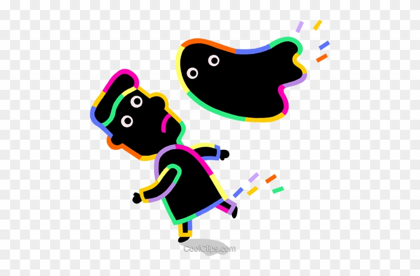 Person Running Away From Ghost Royalty Free Vector - Person Running Away From Ghost Royalty Free Vector #1570178