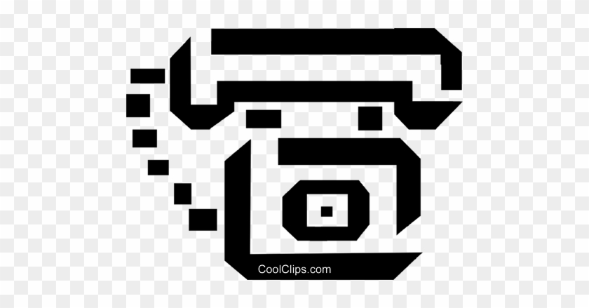 Thick Black Line Telephone Royalty Free Vector Clip - Thick Black Line Telephone Royalty Free Vector Clip #1571474