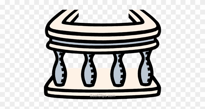 Railing, Banister Royalty Free Vector Clip Art Illustration - Railing, Banister Royalty Free Vector Clip Art Illustration #1571938