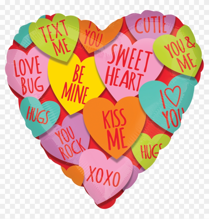 Hearts With Messages 18" Balloon S40 - Hearts With Messages 18" Balloon S40 #1572258