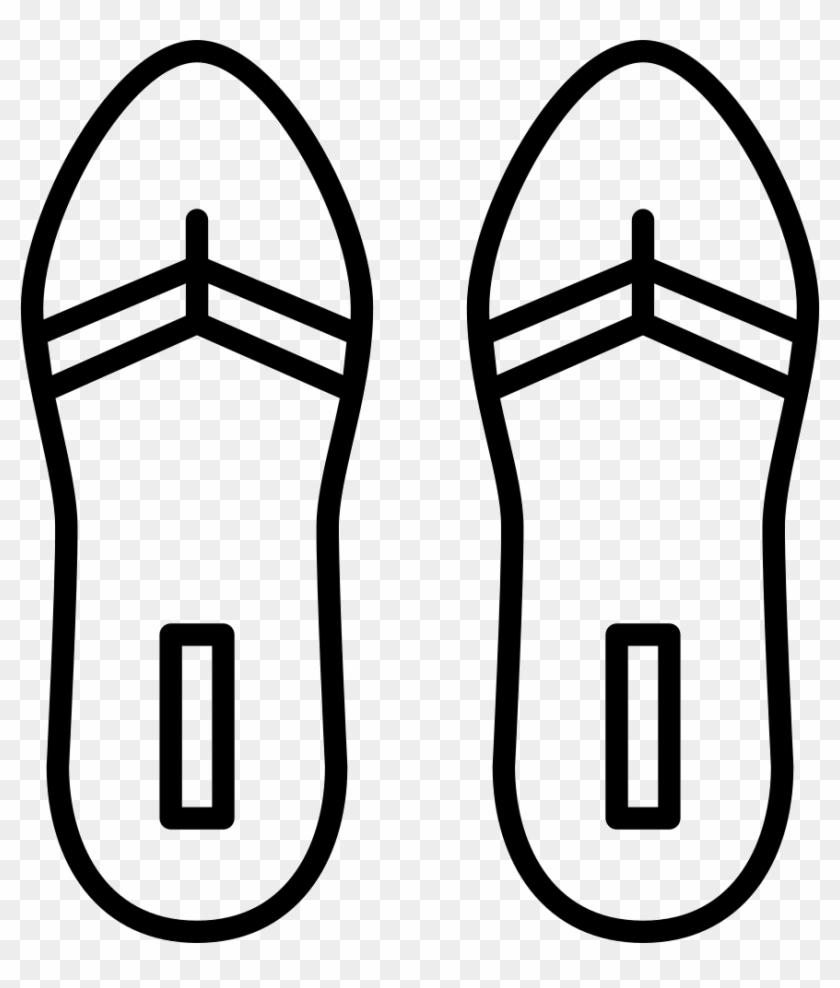 Sandals Pair Top View Outline Comments - Sandals Pair Top View Outline Comments #1573378