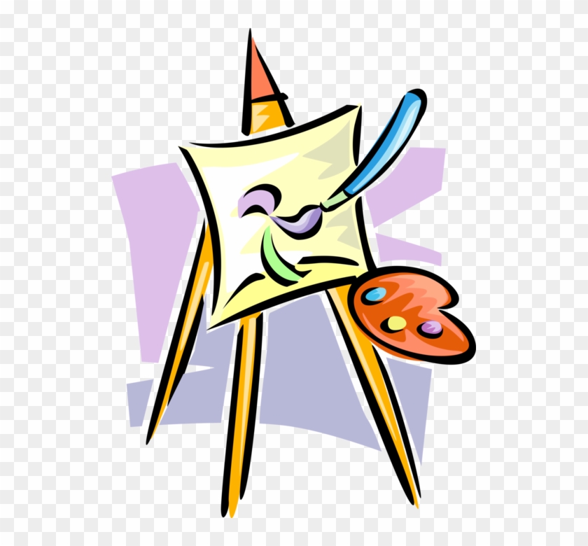 Vector Illustration Of Visual Arts Artist's Easel For - Vector Illustration Of Visual Arts Artist's Easel For #1574458