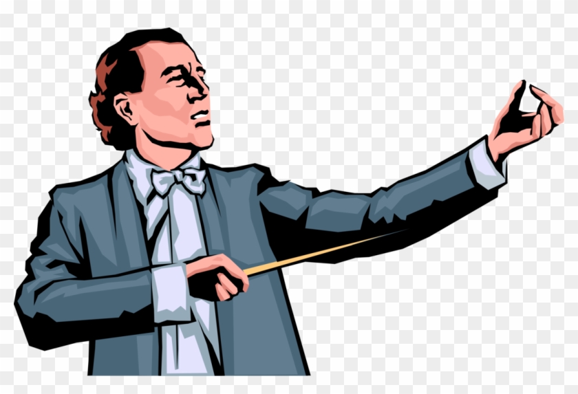 Vector Illustration Of Symphony Orchestra Conductor - Vector Illustration Of Symphony Orchestra Conductor #1575725