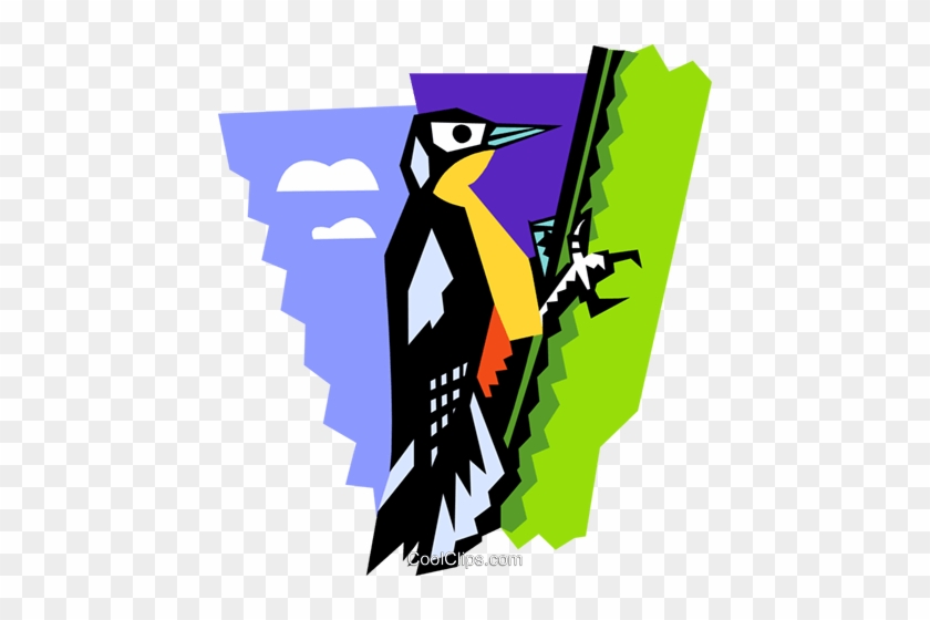 Stylized Woodpecker Royalty Free Vector Clip Art Illustration - Stylized Woodpecker Royalty Free Vector Clip Art Illustration #1576854