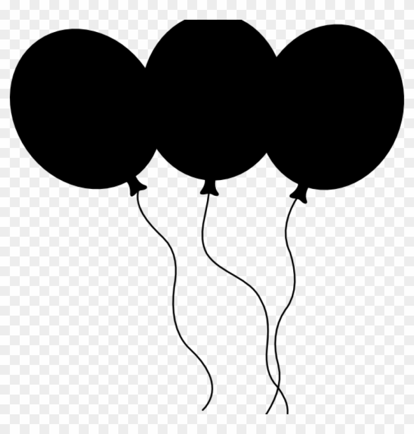 Black And White Balloons Clipart Black Balloons Clip - Black And White Balloons Clipart Black Balloons Clip #1577749
