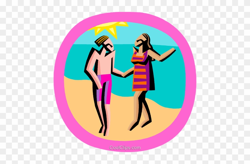 Day At The Beach Royalty Free Vector Clip Art Illustration - Day At The Beach Royalty Free Vector Clip Art Illustration #1578952