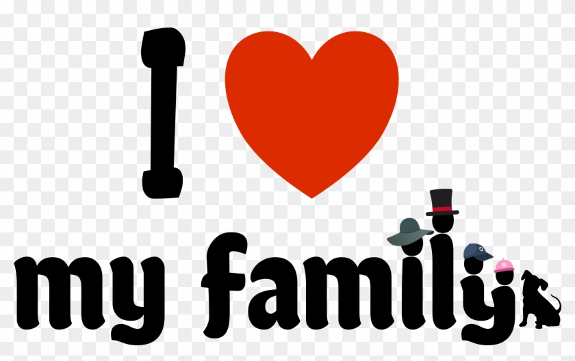 I Love My Family With Four Funny Hats And The Dog - I Love My Family With Four Funny Hats And The Dog #1579532