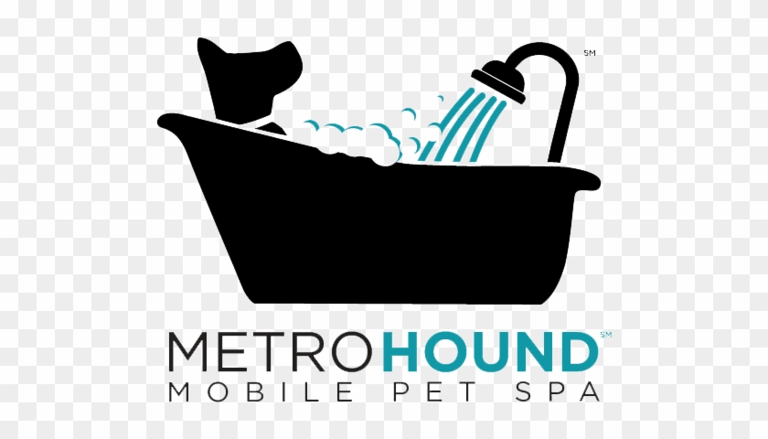 Full-sized Logo, Metrohound Spa, Mobile Pet Grooming - Mobile Dog Grooming Logo #244533
