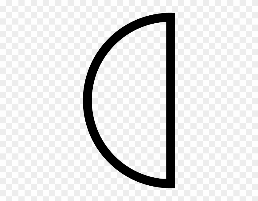 Semi Circle Shape Outline #244726