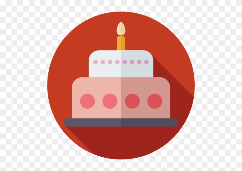 Birthday Cake Free Icon - Birthday Flat Icon Png #245795