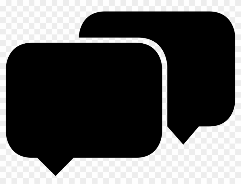 Two Black Rectangular Speech Bubbles Interface Chat - Black And White Chat Logos #246900