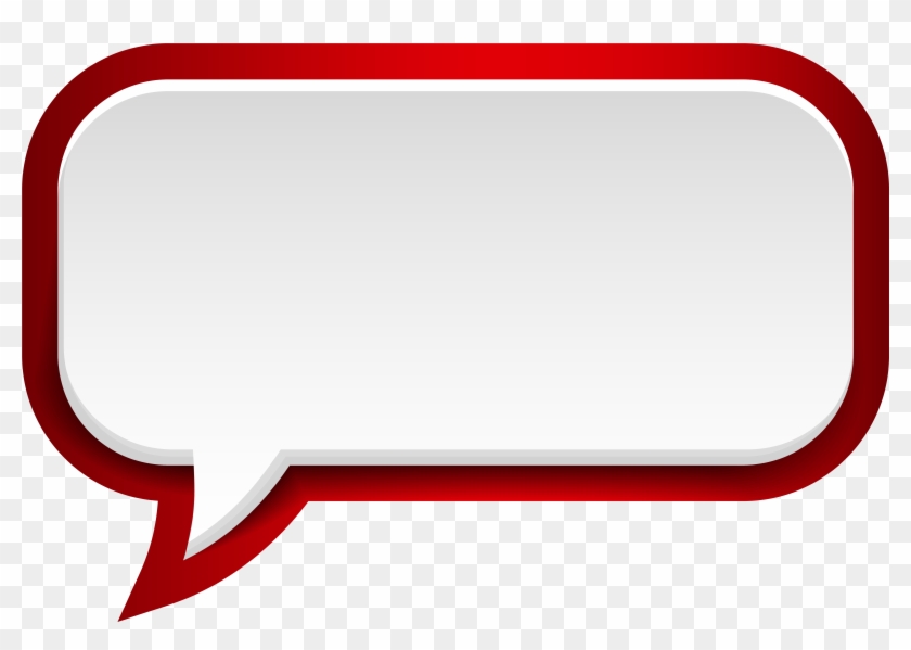 Bubble Speech Red White Png Clip Art Image - Red Speech Bubble Png #246957