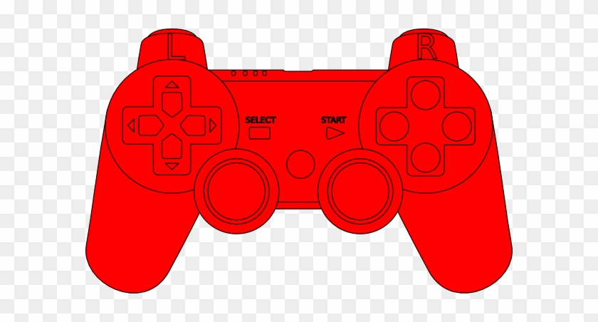 Ps3 Controller Red Clip Art - Red Controller Clipart #247105