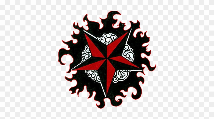 Nautical Star Tattoos Free Png Image - Colorful Tattoo Png #247193