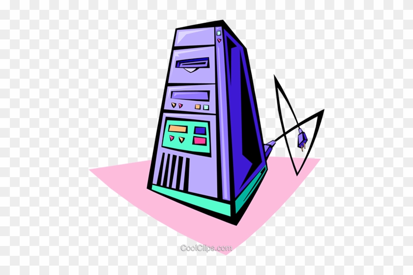 Computer Tower Royalty Free Vector Clip Art Illustration - Computer Tower Royalty Free Vector Clip Art Illustration #1580549