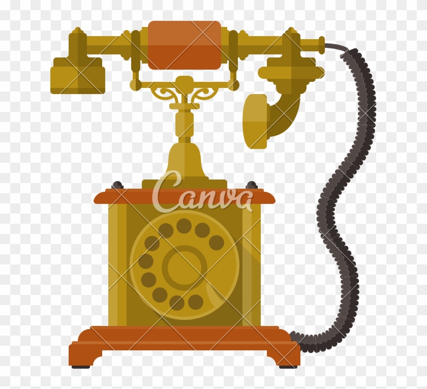 Retro Vintage Telephone Vector Icon - Retro Vintage Telephone Vector Icon #1580674