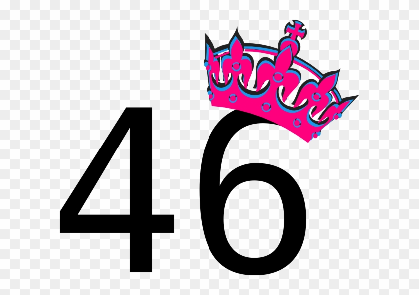 Pink Tilted Tiara And Number 46 Clip Art At Clker Com - Pink Tilted Tiara And Number 46 Clip Art At Clker Com #1582379