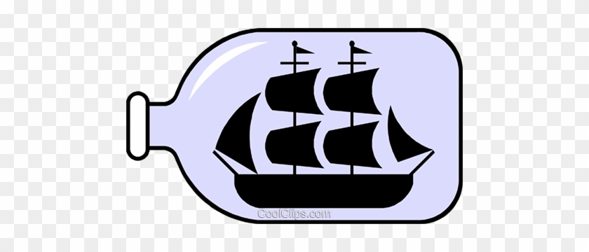 Ship In A Bottle Royalty Free Vector Clip Art Illustration - Ship In A Bottle Royalty Free Vector Clip Art Illustration #1583014