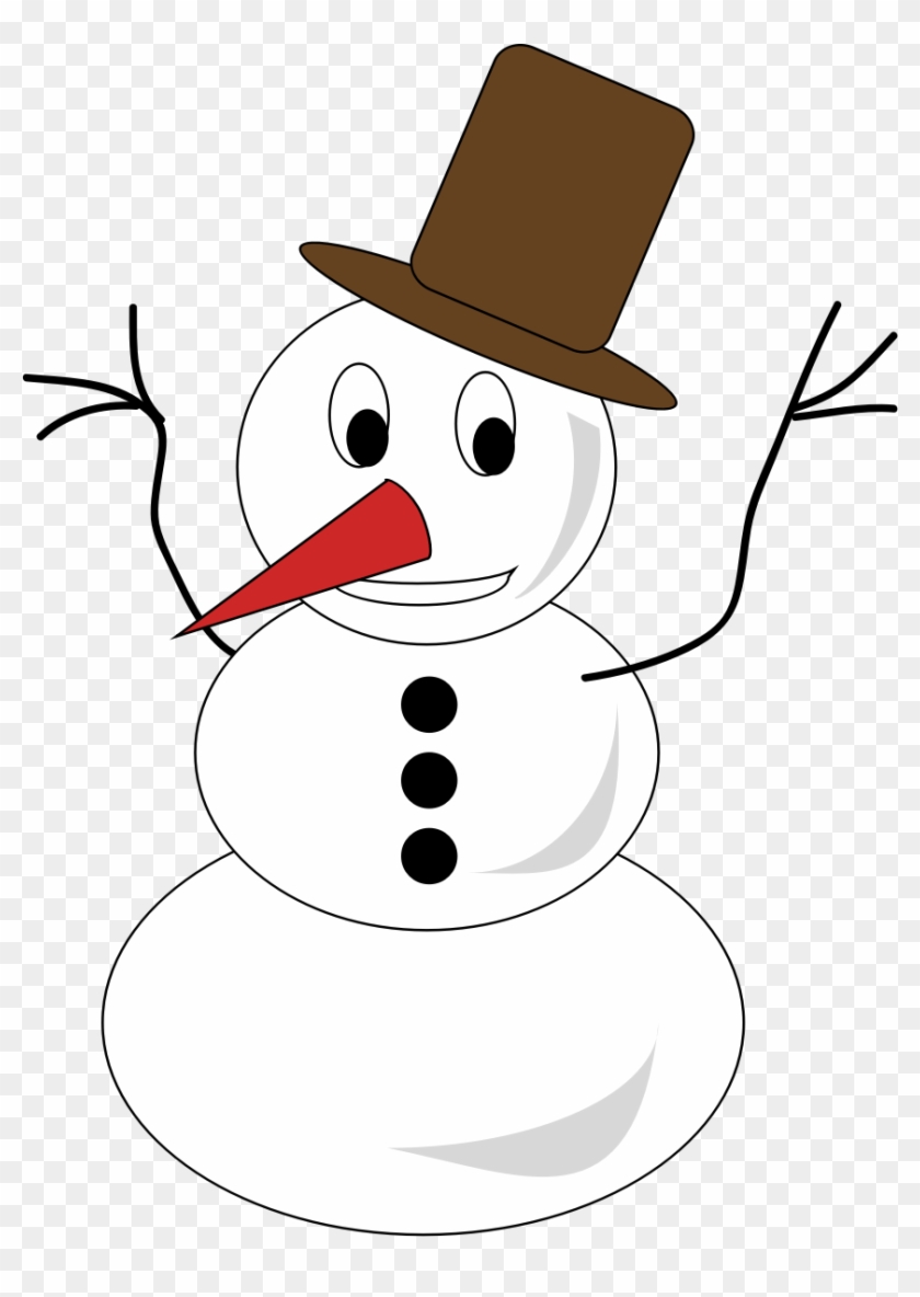 Fedora Clipart Snow Man - Fedora Clipart Snow Man #1583416