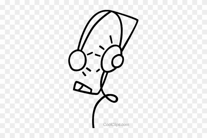 Telephone Headset Royalty Free Vector Clip Art Illustration - Telephone Headset Royalty Free Vector Clip Art Illustration #1583580
