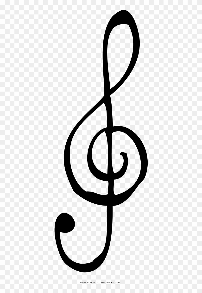 Treble Clef Coloring Page - Treble Clef Coloring Page #1584798