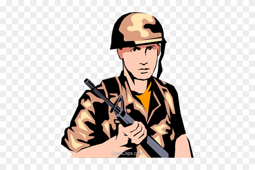 Military Man Royalty Free Vector Clip Art Illustration - Military Man Royalty Free Vector Clip Art Illustration #1585164