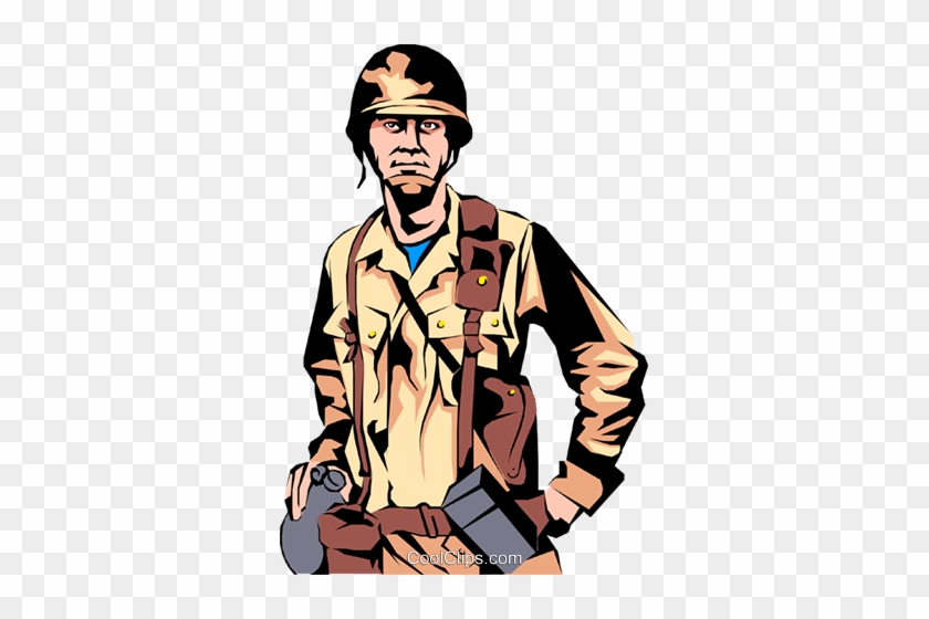 Military Man Royalty Free Vector Clip Art Illustration - Military Man Royalty Free Vector Clip Art Illustration #1585165