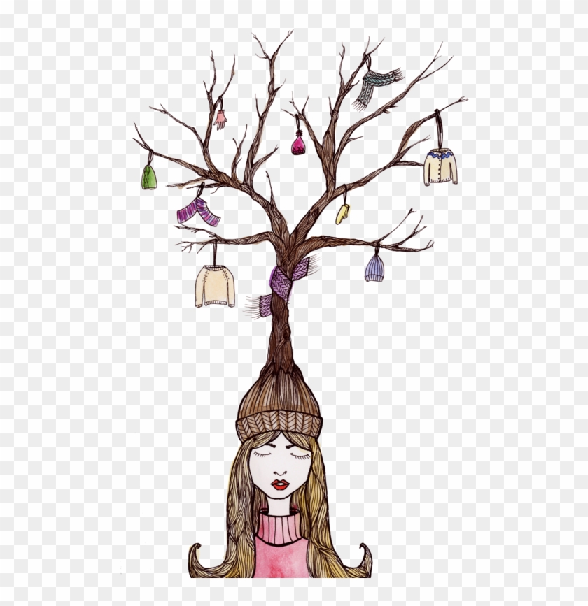 Chase The Chill Knitting Giving Tree 2016 Watercolor, - Chase The Chill Knitting Giving Tree 2016 Watercolor, #1585352