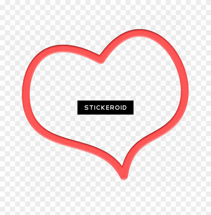 Heart Outline Red Drawing - Heart Outline Red Drawing #1585528