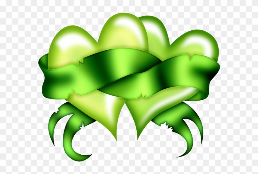 Lime Green Ribbon & Hearts - Lime Green Ribbon & Hearts #1586403