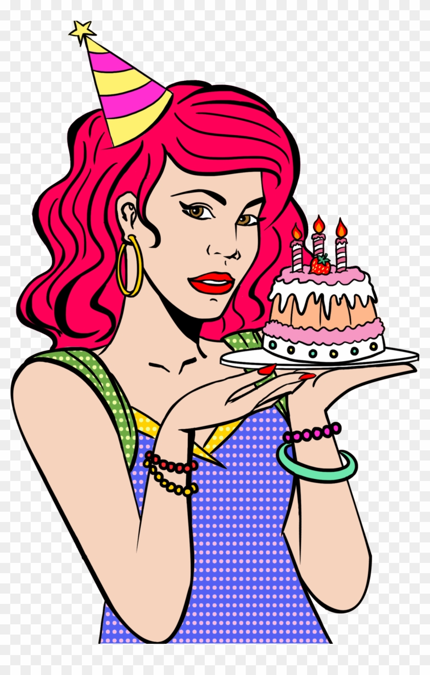 Pop Retro Hand Drawn Girl Png And Psd - Pop Retro Hand Drawn Girl Png And Psd #1586512