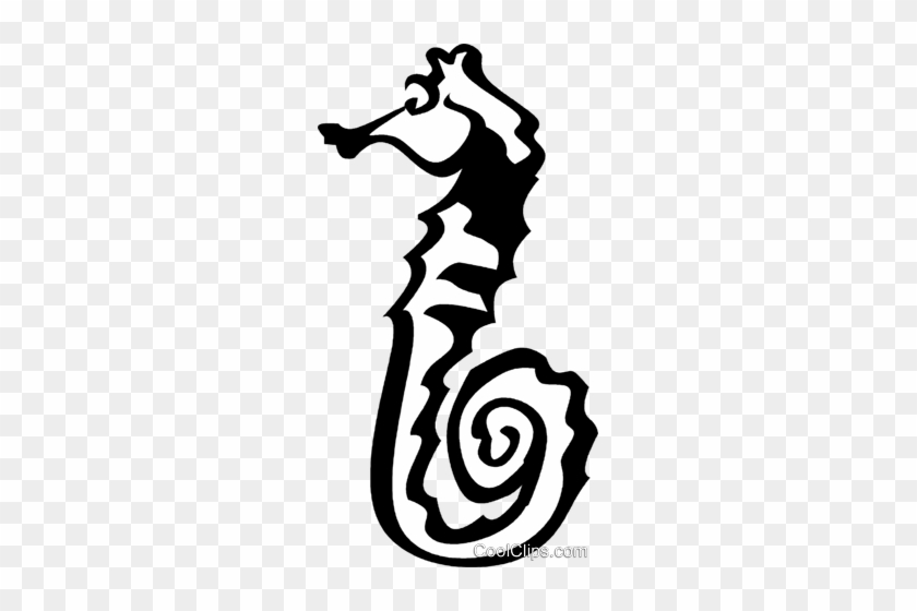 Sea Horse Royalty Free Vector Clip Art Illustration - Sea Horse Royalty Free Vector Clip Art Illustration #1586569