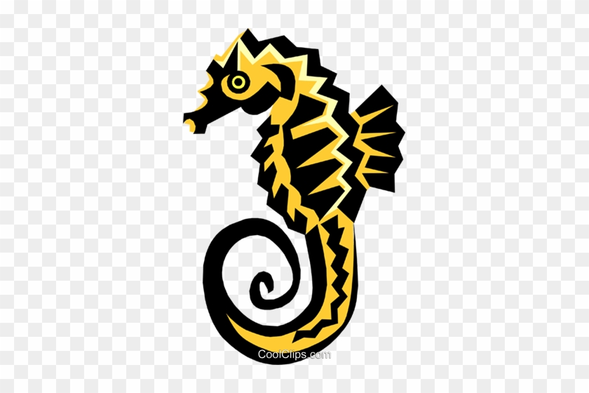 Seahorse Royalty Free Vector Clip Art Illustration - Seahorse Royalty Free Vector Clip Art Illustration #1586572