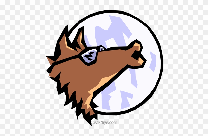 Howling Wolf Royalty Free Vector Clip Art Illustration - Howling Wolf Royalty Free Vector Clip Art Illustration #1586762