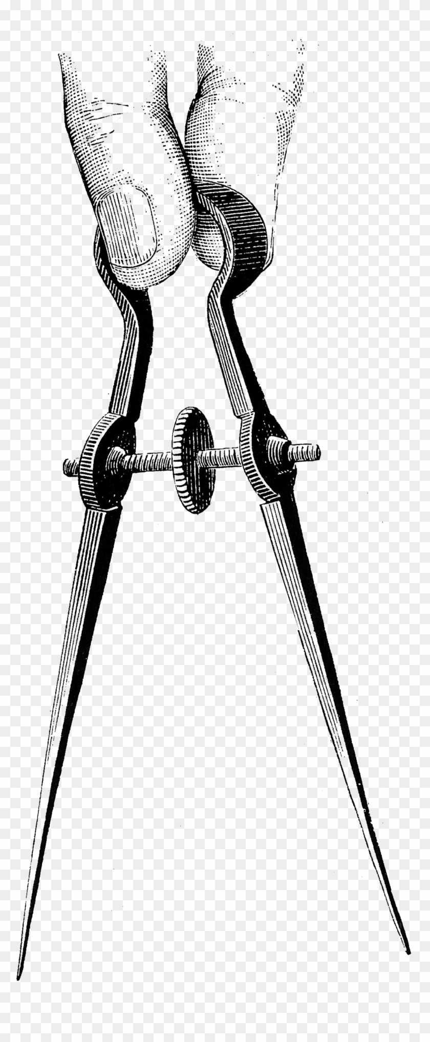 0312 Compass Fingers Victorian Era Free Vintage Clip - 0312 Compass Fingers Victorian Era Free Vintage Clip #1587295