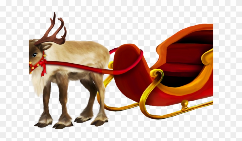 Sleigh Clipart Red Sleigh - Sleigh Clipart Red Sleigh #1587663