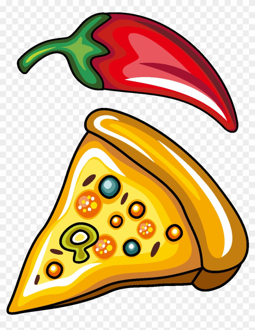 Vector Hand Drawn Delicious Fast Food Pizza - Vector Hand Drawn Delicious Fast Food Pizza #1588099