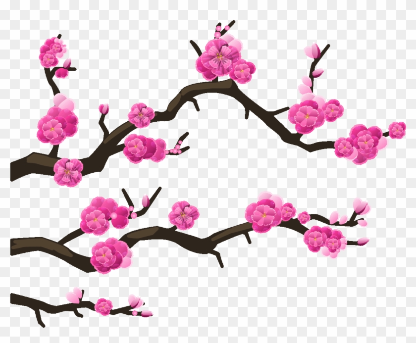 Sticker Branches Cerisier Du Japon Ambiance Sticker - Sticker Branches Cerisier Du Japon Ambiance Sticker #1588530