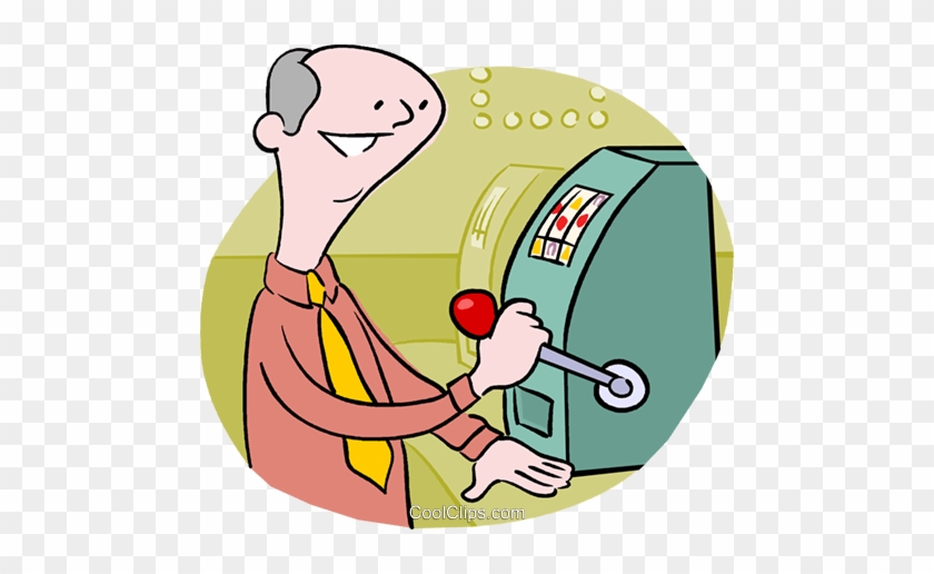 Slot Machine Royalty Free Vector Clip Art Illustration - Cartoon #1588826