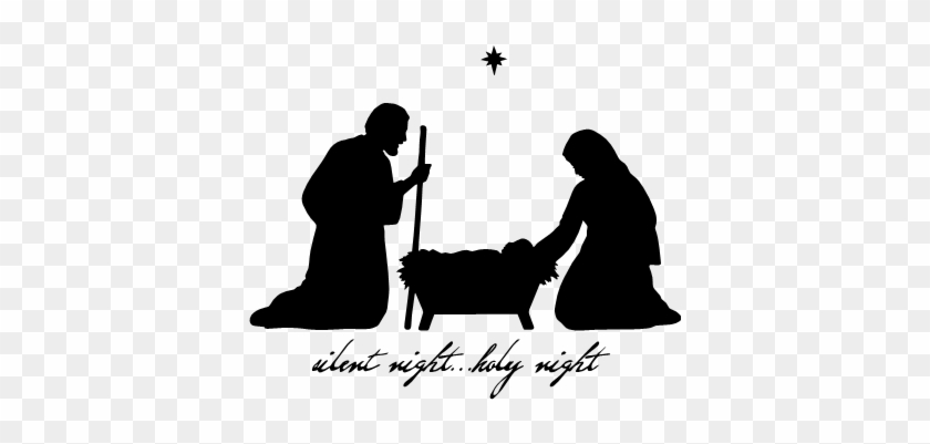 Nativity - Nativity Scene Clipart Black And White #1588957