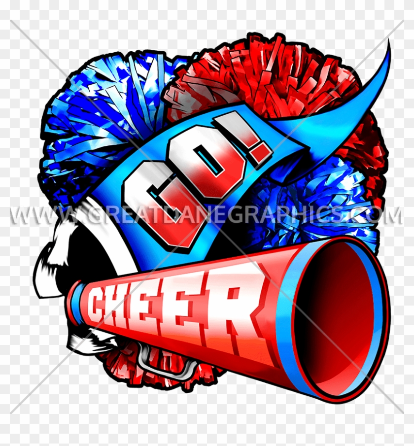 Pom Poms Clipart Red - Cartoon Cheer Horn #1589039