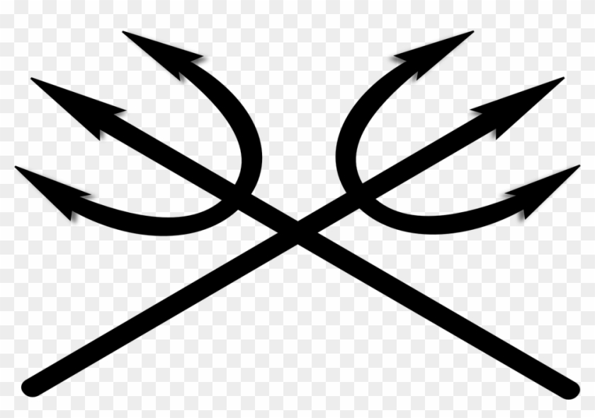 Neptunes Trident Png Transparent Neptunes Trident Png - Crossed Tridents #1589191