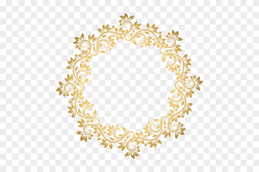 Free Png Download Gold Deco Round Border Clipart Png - Golden Border Round Png #1589232